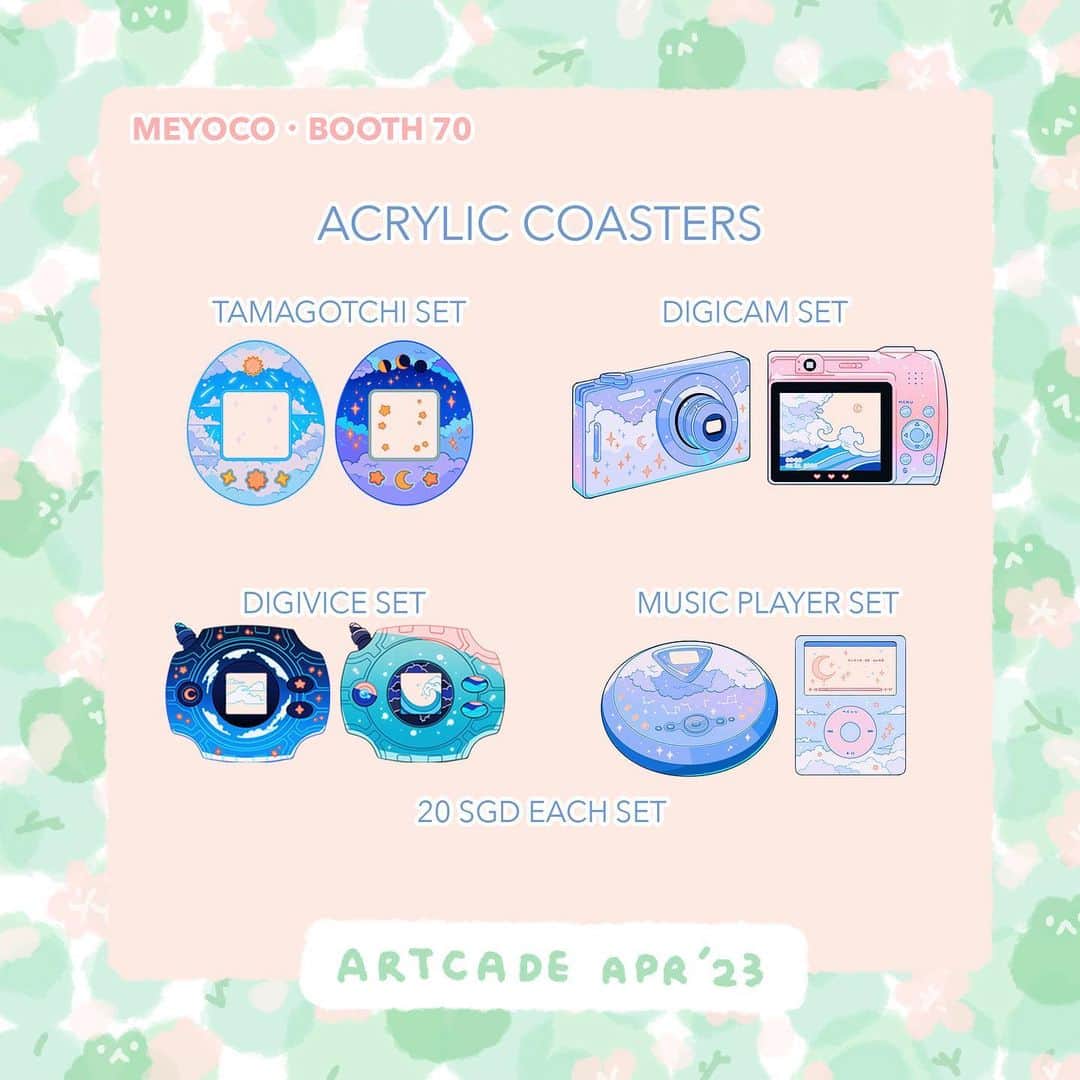 meyocoさんのインスタグラム写真 - (meyocoInstagram)「Reposting my catalog for @artcade.sg tomorrow! Please note we will only be accepting exact cash payment (decided to cancel bank transfer to prevent delayed transfers during weekend). Please make sure to prepare accordingly 🩵 see you there!」3月31日 15時59分 - meyoco