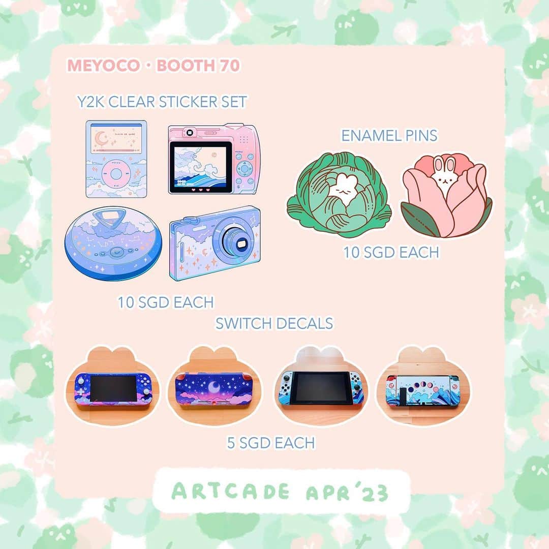 meyocoさんのインスタグラム写真 - (meyocoInstagram)「Reposting my catalog for @artcade.sg tomorrow! Please note we will only be accepting exact cash payment (decided to cancel bank transfer to prevent delayed transfers during weekend). Please make sure to prepare accordingly 🩵 see you there!」3月31日 15時59分 - meyoco
