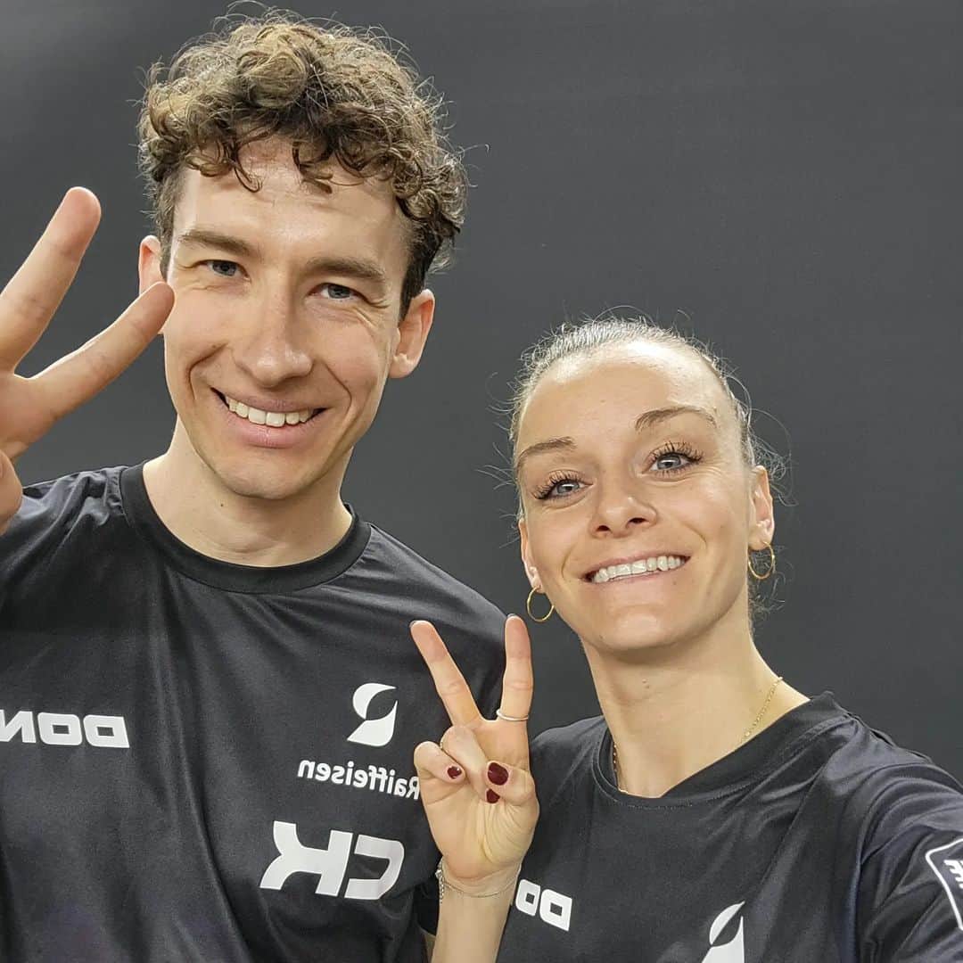 DE NUTTE Sarahのインスタグラム：「🥉 in Mixed Doubles with @eric.glod ✌🏽💕  @letzebuerger.armei  @teamletzebuerg  @luxembourg_lets_make_it_happen  @audiluxembourg  @ettu_official  @dhs.sports  @lihps_lux」