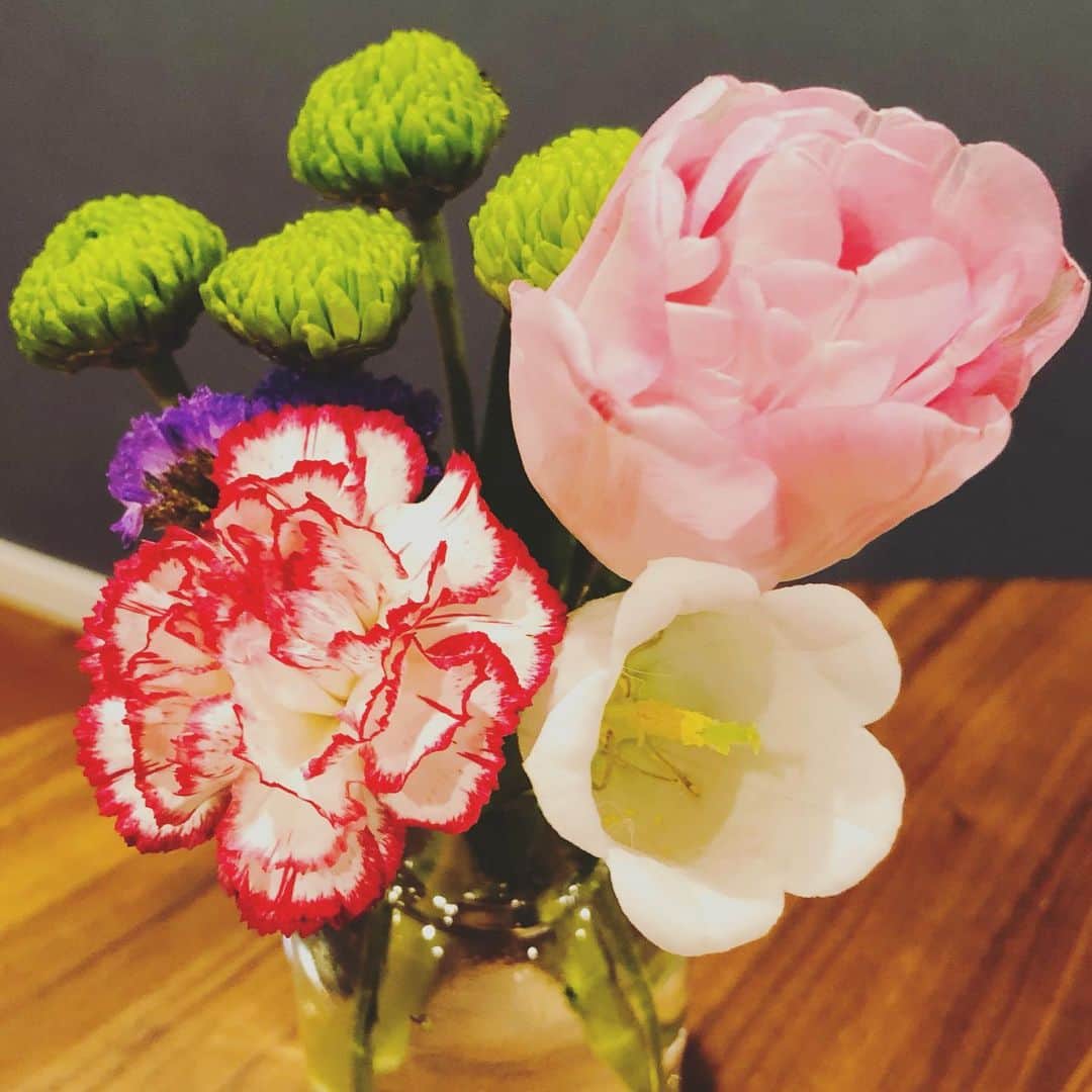 田野辺実鈴のインスタグラム：「みーんな綺麗っ😘  #世界に一つだけの花  #今日のお花 #今日のいけばな #いけばなというほどのものではありませんが #花瓶いけ #お花のある暮らしが好き  #お花のある暮らし #お花のある生活 #理鈴」