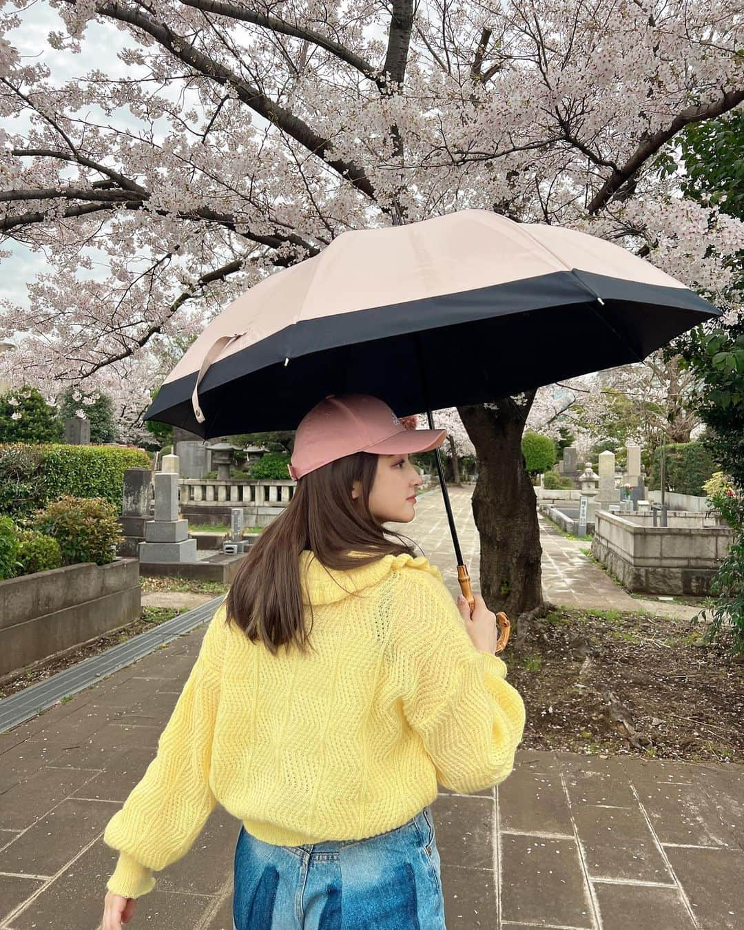 新希咲乃さんのインスタグラム写真 - (新希咲乃Instagram)「桜が満開でした𓂃🌸𓈒𓏸 お気に入りのスニーカーはPUMAとMERCURYDUOとのコラボだよ！ ライトグレーでどんな服とも合うの！  カラコンは #miium  #カーヴィピンク 💓  🧢 @adidastokyo  👕 @shopcider  👖 @ungrid_official  👟 @mercuryduo_com  @pumajapan    #MERCURYDUO  #🌸  #桜  #青山霊園  #ungrid」3月31日 18時56分 - niki_sakino