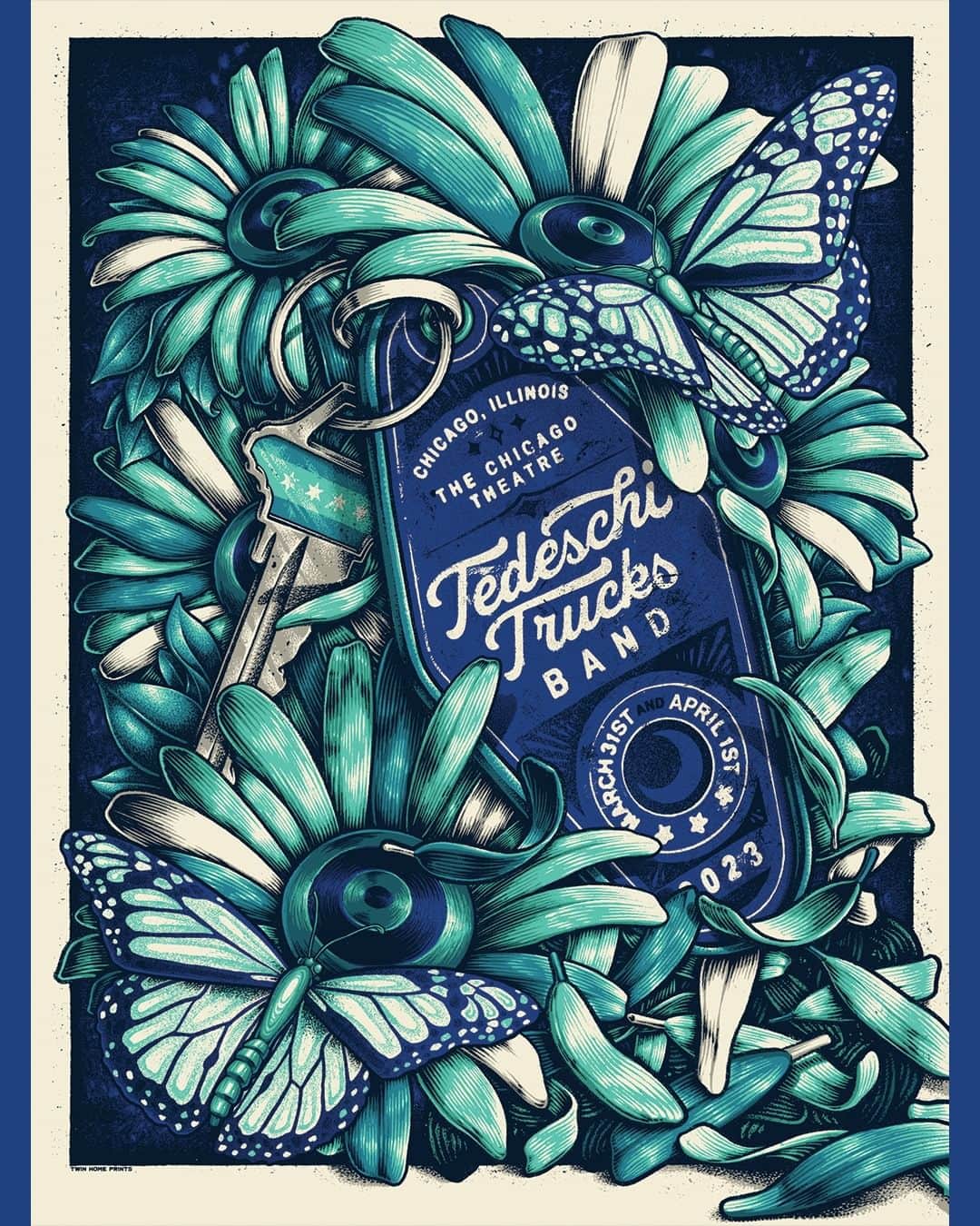 テデスキ・トラックス・バンドさんのインスタグラム写真 - (テデスキ・トラックス・バンドInstagram)「Here are the posters for the Chicago, IL shows from @twinhomeprints   18”x24” limited edition prints will be available at merch upon doors opening, with a very limited amount signed by Derek and Susan, and a limited amount of foil variants.」4月1日 5時00分 - derekandsusan