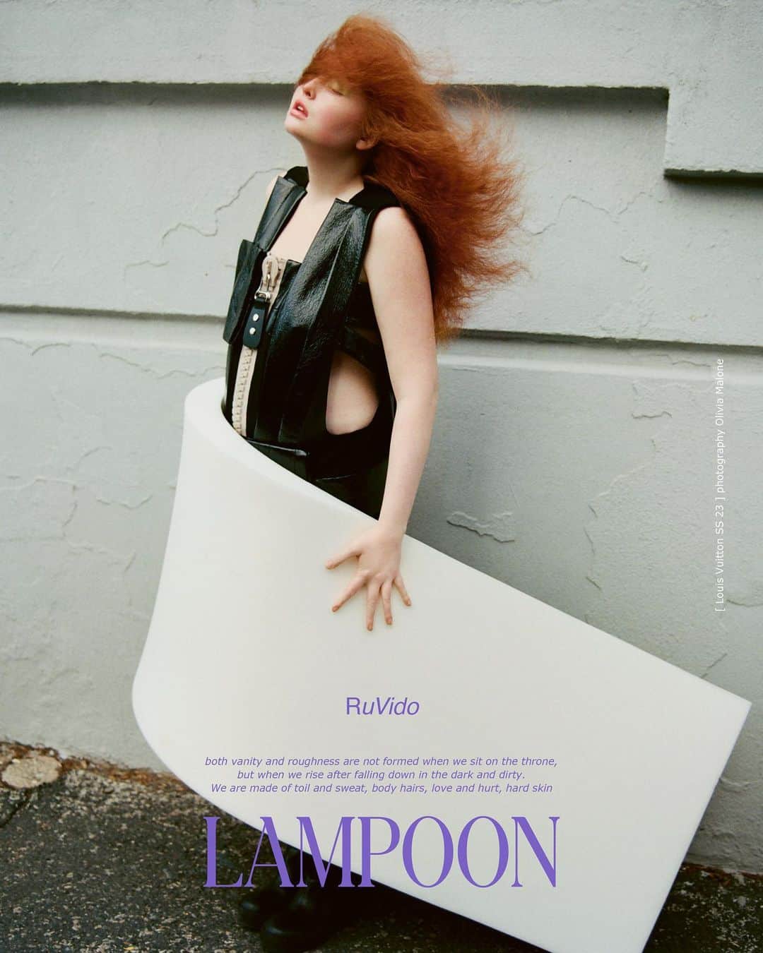 Olivia Maloneのインスタグラム：「Tess for the cover of @lampoonmagazine」