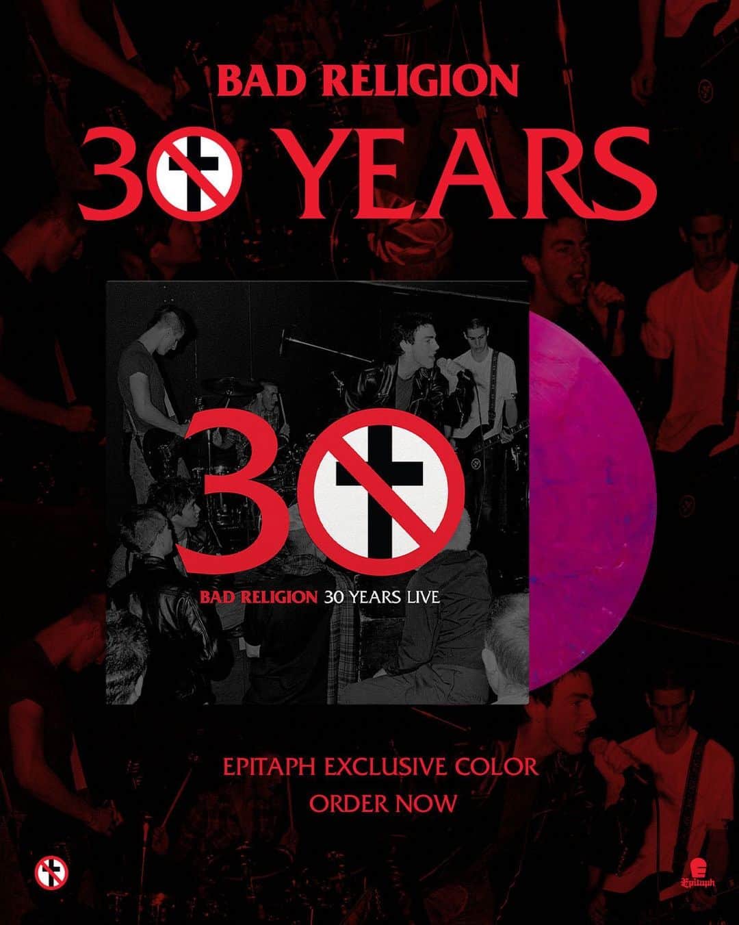 Bad Religionのインスタグラム：「Watcho! It’s a webstore exclusive vinyl for 30 Years Live! These beauties will be available and in-stock in the US and Australia. Link in story.」