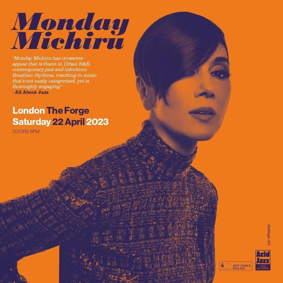 Monday満ちるさんのインスタグラム写真 - (Monday満ちるInstagram)「Super excited for the upcoming performance in London on April 22nd (Sat) at THE FORGE as part of the Acid Jazz Illicit Grooves exhibition! The exhibition itself will be held at Camden Market and will feature a retrospective from 1987-1997 from the birth and heyday of that era, a movement that I think helped to shape modern music and even fashion today. Hope to see some of you there! Link for tickets for both the exhibition and my performance in my bio. Big up to @agmplive and @acidjazzillicit for including me in the festivities~!」4月1日 1時27分 - mondaymichiru