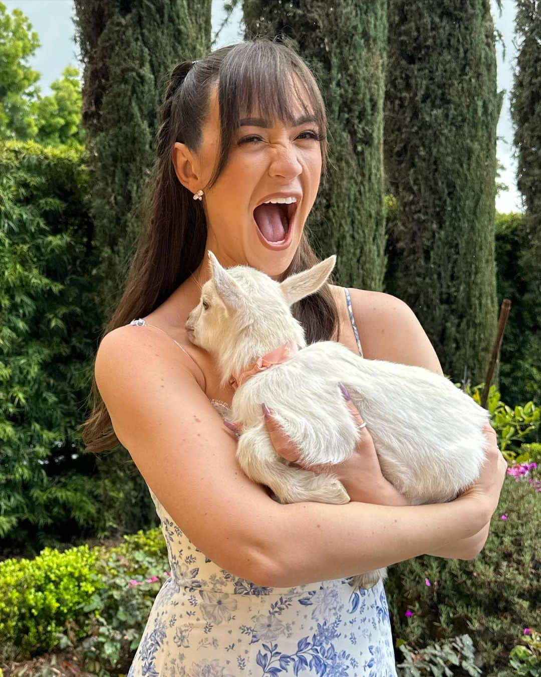 アリーシャ・マリーさんのインスタグラム写真 - (アリーシャ・マリーInstagram)「marie had a little goat 🐐 🎀」4月1日 3時51分 - alisha