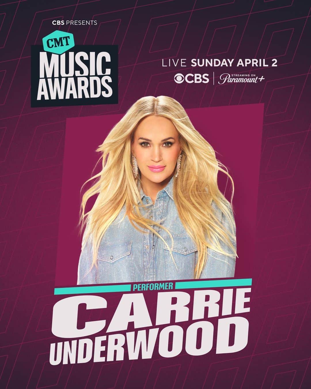 キャリー・アンダーウッドのインスタグラム：「Keep those votes coming for @CMT Video of the Year at vote.cmt.com now through Sunday, and don’t miss Carrie performing #HateMyHeart on @cbstv and @paramountplus Sunday night at 8/7c! #CMTawards -TeamCU」