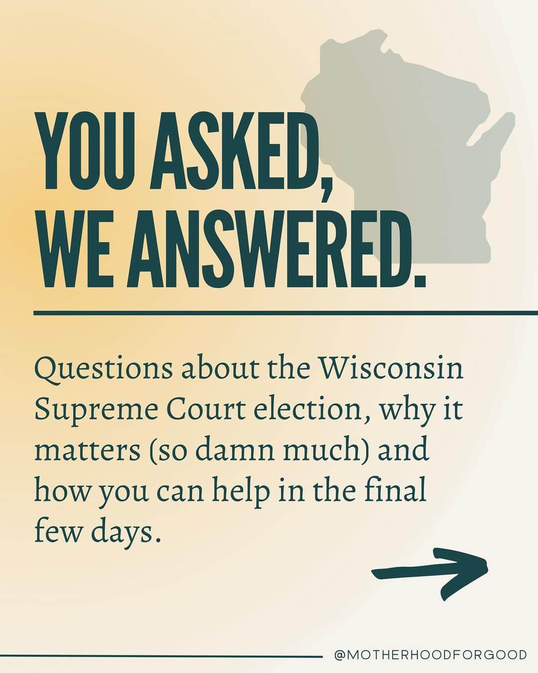 ジュリア・ルイス＝ドレイファスのインスタグラム：「With the Wisconsin Supreme Court election just days away, we wanted to make sure we’re crystal clear with you about what’s at stake. We’ve rounded up some of our most commonly asked questions to provide clarity and talking points for you to have conversations with the people in your life.   Join @motherhoodforgood to help get the vote out this weekend if you can, or triple your vote by convincing three people in your life to vote, too. There’s too much on the line to stay quiet about this one.   Visit committoflip.com for details on how to help.」