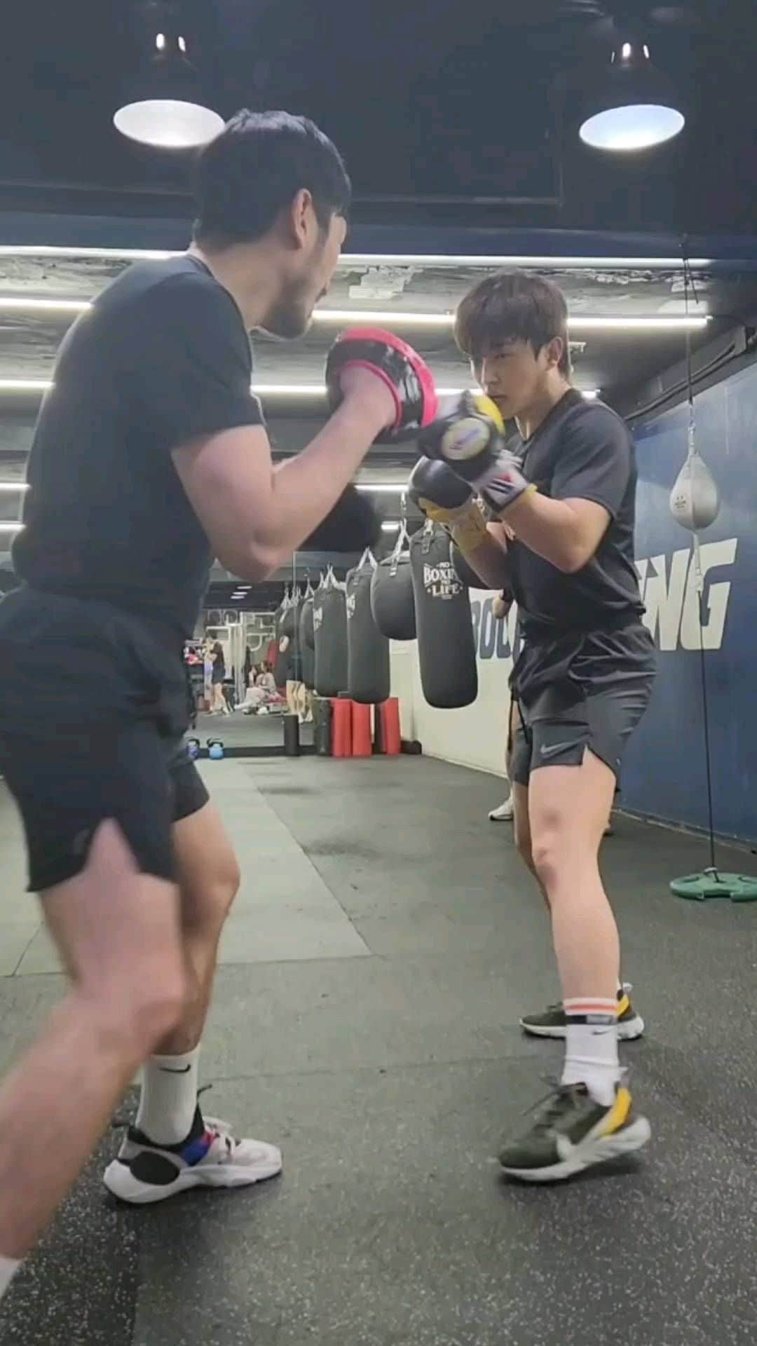 キム・ミンソクのインスタグラム：「심플해진 주먹과 무브먼트 @lovewook_ #boxing #boxingtraining」