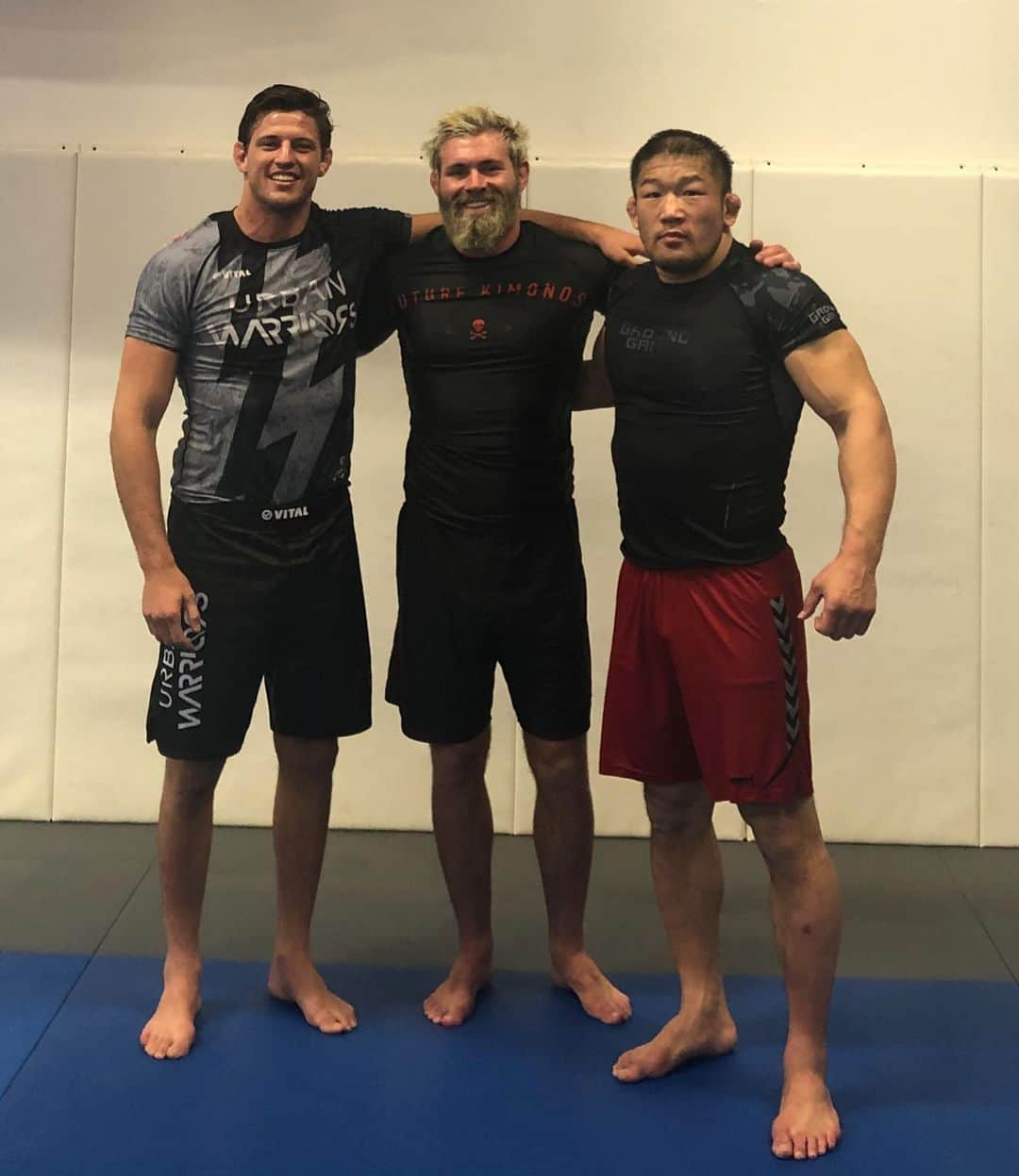 石井慧のインスタグラム：「I got adrenaline pumping up today’s training with @gordonlovesjiujitsu and @nicholasmeregali」