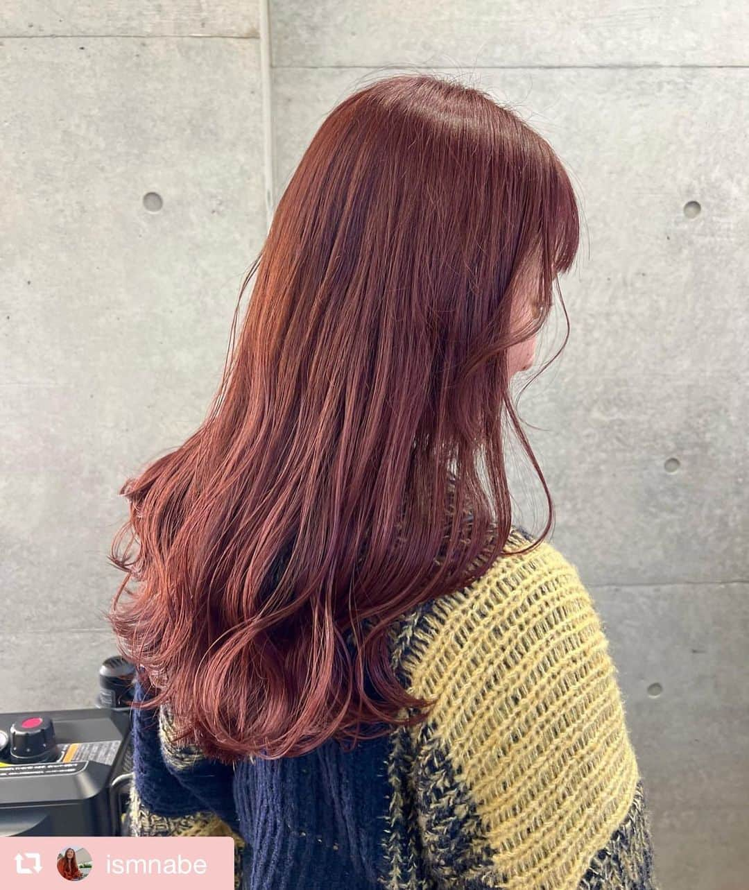 hair_ISMのインスタグラム：「#repost @ismnabe via @PhotoAroundApp  Pink Brown🌸  #ピンクブラウン#ピンク#春カラー#ピンクカラー」