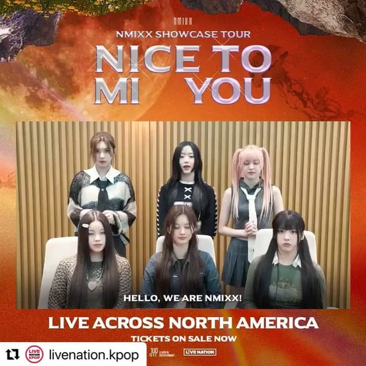 JYPエンターテインメントのインスタグラム：「@livenation.kpop ICYMI: NMIXX makes a comeback with their first showcase tour in the U.S.❤ Tickets available NOW. See you there!⁠ ⁠ #NMIXX #엔믹스 #expérgo #Love_Me_Like_This #SHOWCASETOUR #NICE_TO_MIXX_YOU」