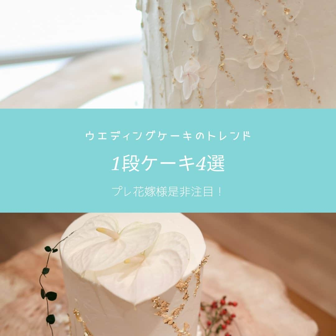 結婚式場ブランレヴュー宇都宮アクアテラスさんのインスタグラム写真 - (結婚式場ブランレヴュー宇都宮アクアテラスInstagram)「・ \一段ウエディングケーキ/ 実は現在高めの一段ウエディングケーキが大人気✨  ①アンスリウムケーキ ケーキ装花としてアンスリウムを デコレーション！ レッドとグリーンの差し色もあり とても素敵  ②ドライフラワーケーキ 色々なドライフラワーでデコレーション⭐️ 側面にはブラウンの生クリームで よりナチュラルに！ ドライオレンジも美味しそう🍊  ③ホワイトケーキ 白と淡いピンクの小花が とても可愛らしい♡ 流れる金箔とお花のアートが 素敵ですね！  ④ダリアケーキ 大きなダリアがとても印象的 ケーキも会場のコーディネートの 一部となるような 豪華なお花のケーキ💐  皆様は何番がお好きですか？☺︎  ｡.｡･.｡*ﾟ+｡｡.｡･.｡*ﾟ+｡｡.｡･.｡*ﾟ+｡｡.  ご予約は @blancrevue_wedding  HPよりお待ちしております！  お会いできますことを キャスト一同心より たのしみにしております♡  ⁡ #ブランレヴュー宇都宮アクアテラス#ブランレヴュー#ビアンカ花嫁#フィオーレビアンカ花嫁 #栃木結婚式場#栃木花嫁#宇都宮結婚式場#宇都宮花嫁#dearswedding#dears花嫁 #プレ花嫁#全国のプレ花嫁さんと繋がりたい #日本中のプレ花嫁さんと繋がりたい #ウエディングドレス#ウエディングケーキ #いちご #いちごスイーツ  #苺 #ケーキ #結婚式  #韓国ウエディング  #一段ケーキ #1段ケーキ  #ケーキ装花 #ケーキフラワー」4月1日 13時13分 - blancrevue_wedding