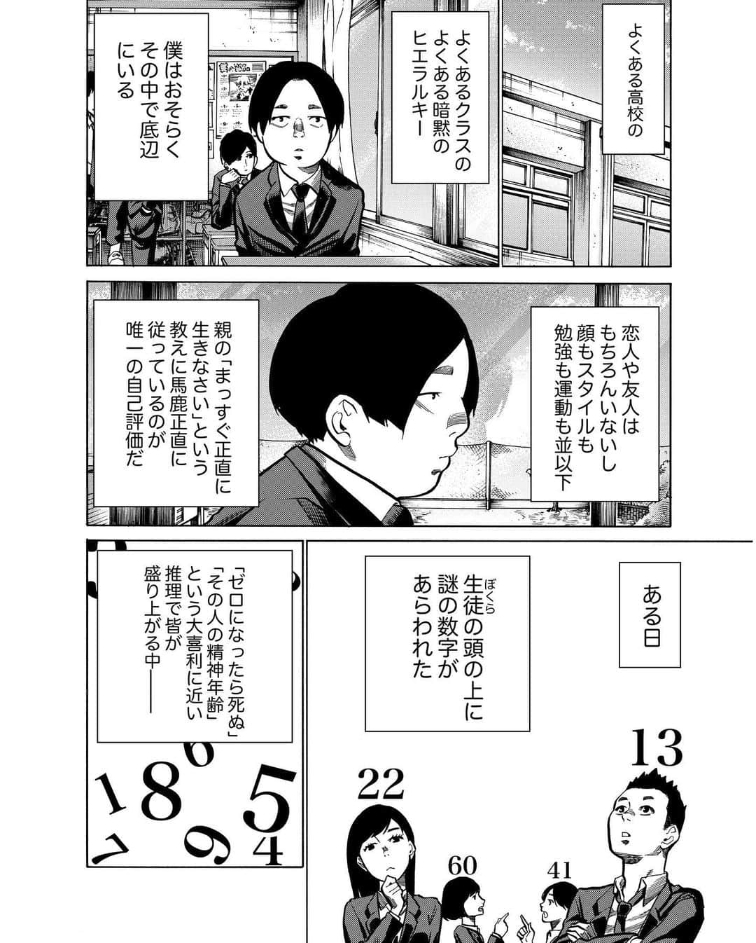 河上だいしろうさんのインスタグラム写真 - (河上だいしろうInstagram)「読み切り作品「数字」  再掲載ですが今日にぴったりだったので。  #manga  #comics」4月1日 13時30分 - kawakamidaishirou