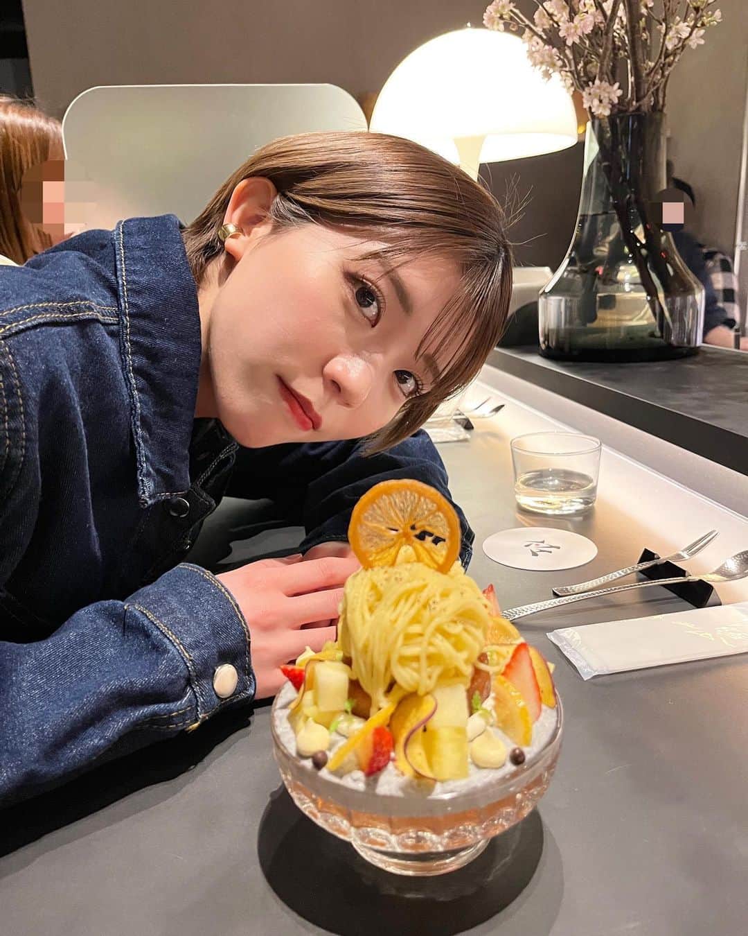 のインスタグラム：「夜パフェ🍠🍋」