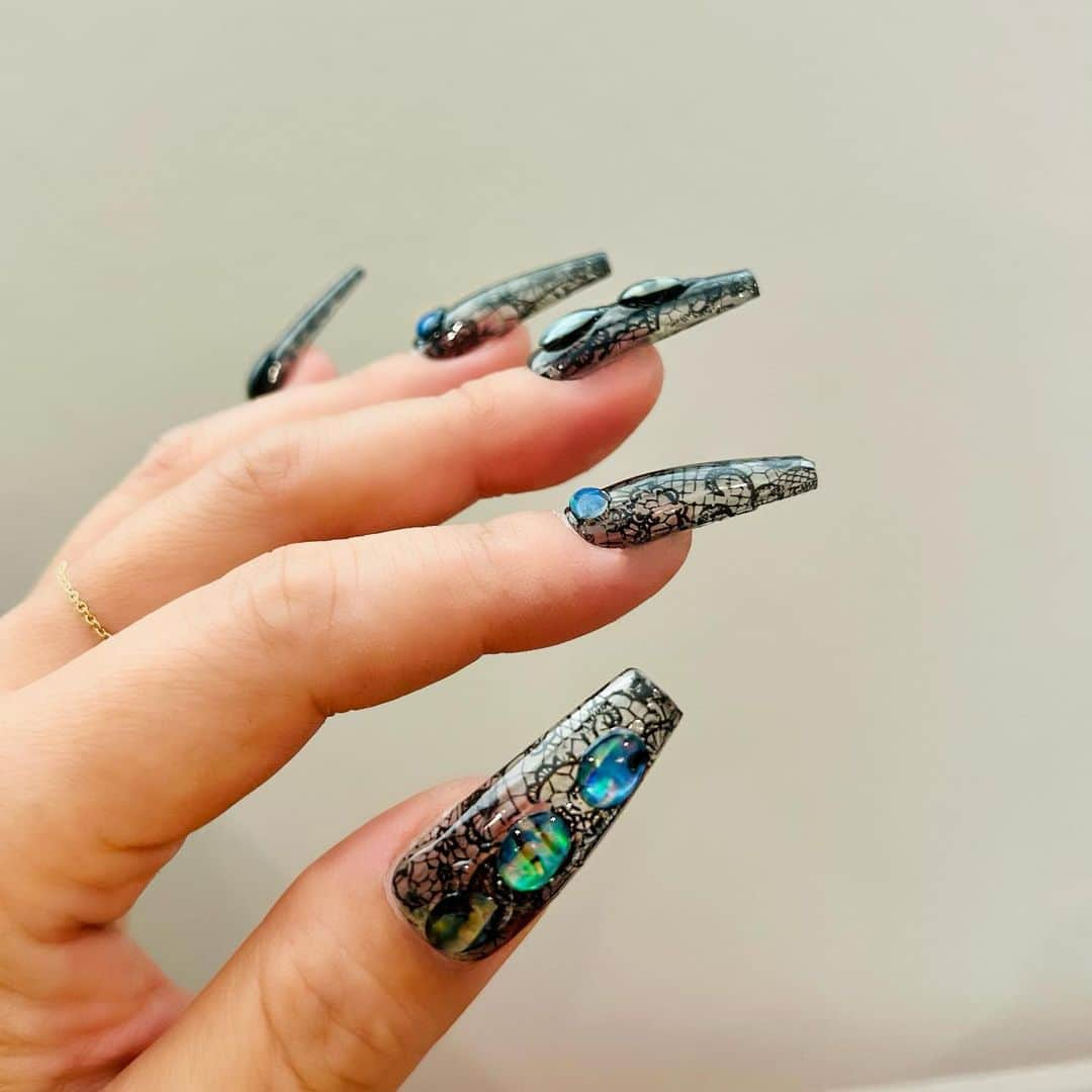 Britney TOKYOさんのインスタグラム写真 - (Britney TOKYOInstagram)「Lace✨🦋  #nailart #nails #gelx #britneytokyo」4月1日 23時58分 - britneytokyo