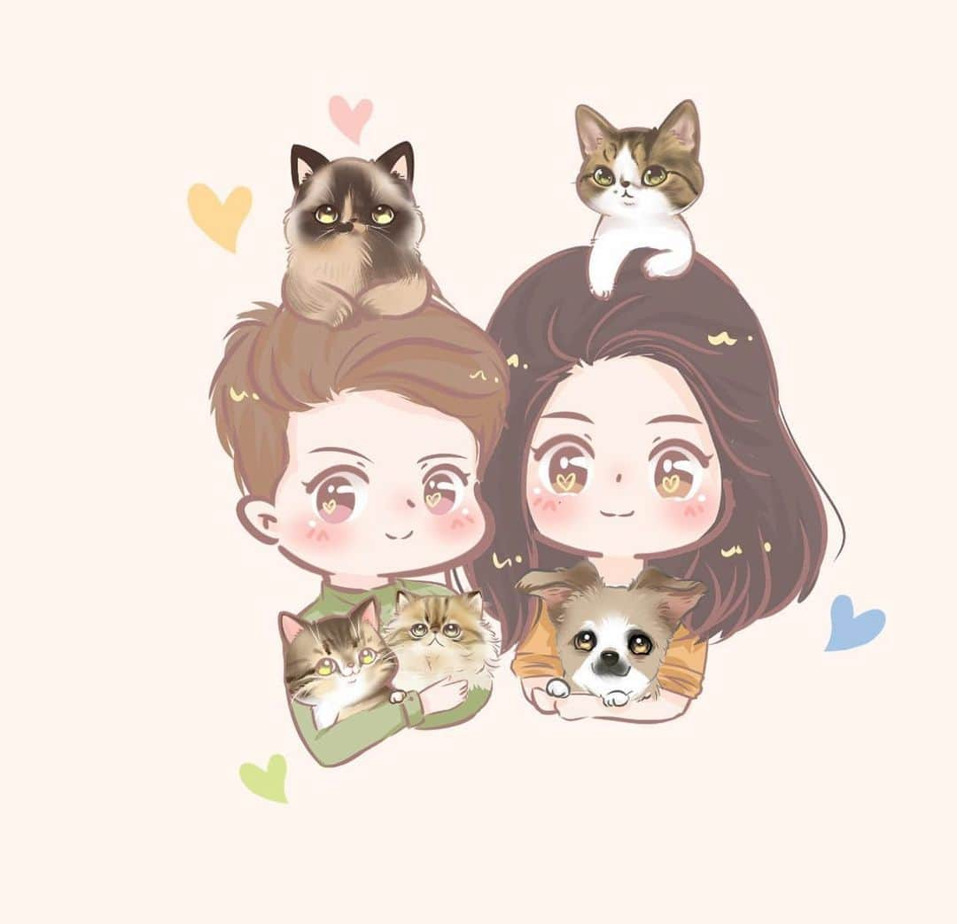 ブリー・オルソンのインスタグラム：「@sarawonjj had this cute drawing made of us & I love it so much 🥹💖」