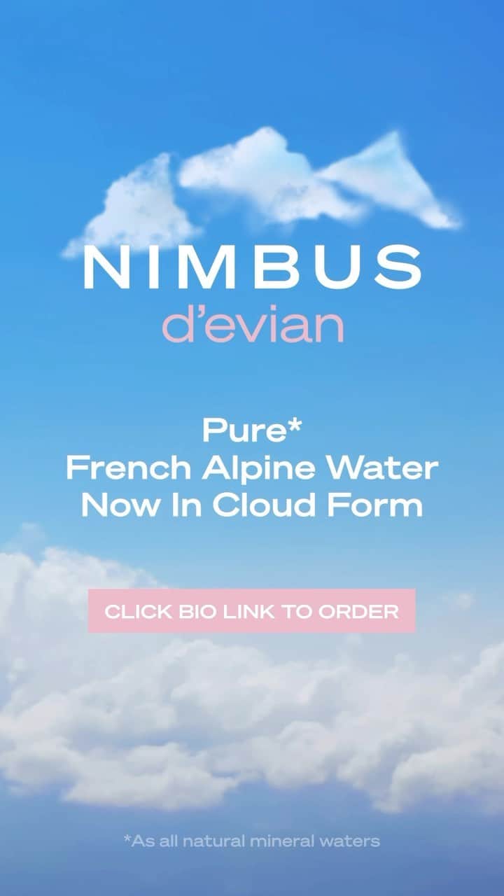 evianのインスタグラム：「Introducing Nimbus d’evian ☁️    You can now order your very own ethereal cloud, sculpted at our pristine source in the French Alps💧 Be one of the first to own evian now in cloud form.   Visit evian.com/nimbusdevian or click our bio link now.   #evian #nimbusdevian」
