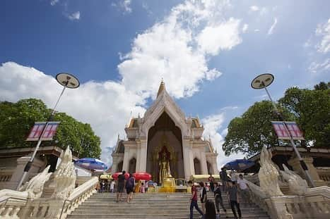 タイ国政府観光庁さんのインスタグラム写真 - (タイ国政府観光庁Instagram)「. ༉‧₊˚ 🇹🇭わざわざ行きタイ旅！ ⠀ ⋯⋯⋯⋯⋯⋯⋯⋯⋯⋯⋯⋯✈  毎週土曜日は、まだあまり知られていないタイのスポットをご紹介♪   今回は仏教伝来の町・ナコーンパトムの「プラ・パトム・チェディ」へ✨  バンコクから西に約55kmの場所に位置する、ナコーンパトム県🕊 ここはインドシナ半島のなかでも、インドからの僧よりお釈迦様の教えが最初にもたらされた、仏教伝来の町として知られています🙏  そんなナコーンパトムにあるのが、世界最大級の黄金の仏塔、プラ・パトム・チェディ✨ 高さは約120.45mもあり、釣り鐘型の形状が特徴です💨  3世紀頃、インドのアショーカ王によって建立されたこの仏塔は、クメール時代に入るとビルマ風に改修され、その後ラーマ4世、ラーマ5世の命により今の姿となりました😌  バンコクから日帰りで訪れることができる人気の観光地のひとつです💁‍♀️  ☆「行ってみたい！」：いいね❤をタップ ★「参考になった！」：保存ボタン🔖をタップ  #タイ #ナコーンパトム #プラパトムチェディ #仏塔 #タイ寺院 #タイお寺巡り #お寺巡り #歴史的建造物 #秘境 #世界最大の仏塔 #こんなタイ知らなかった #もっと知りタイ #はじめてのタイ #タイ旅行 #ナコーンパトム旅行 #旅好きな人と繋がりたい #旅行好きな人と繋がりたい #海外旅行 #thailand #nakhonpathom #nakhonpathomtrip #phrapathomchedi #chedi #pagoda #amazingthailand #thailandtravel #thailandtrip #thaistagram #lovethailand #amazingnewchapters」4月1日 18時07分 - amazingthailandjp