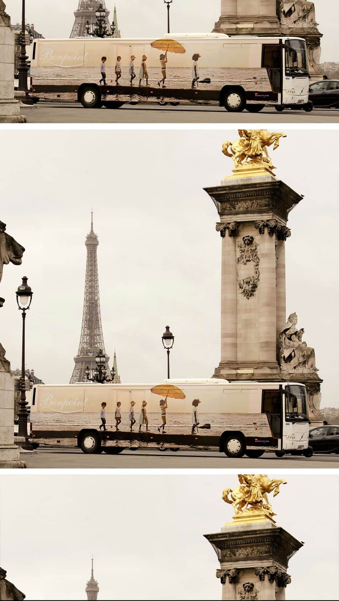 bonpointのインスタグラム：「Bonpoint SS23 | Round and round around Paris. ​ From the Champs-Elysées to rue Royale, see our favourites landmarks of the city. ​  #Bonpoint」