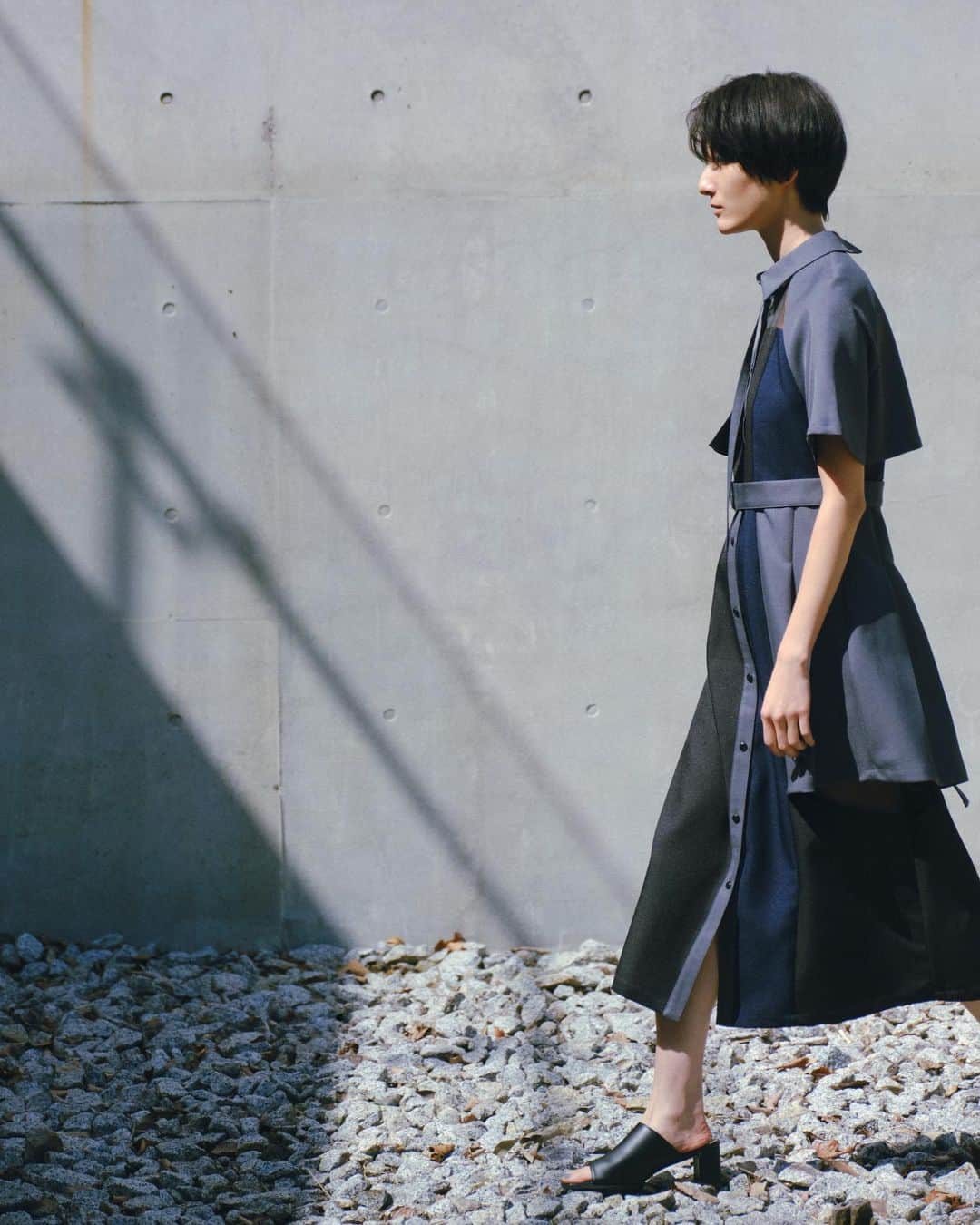 のインスタグラム：「sheer combi blocking one-piece 22,000yen(in tax)  #unitedtokyo #ユナイテッドトウキョウ」
