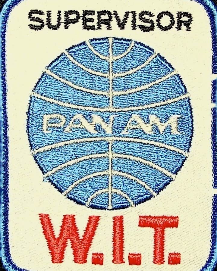 フィリップ・P・キーンのインスタグラム：「From my collection. Vintage embroidered patch. Not sure what W.I.T. was.   @pan.am.museum #vintage #uniform #aviation #airline #supervisor #logo」