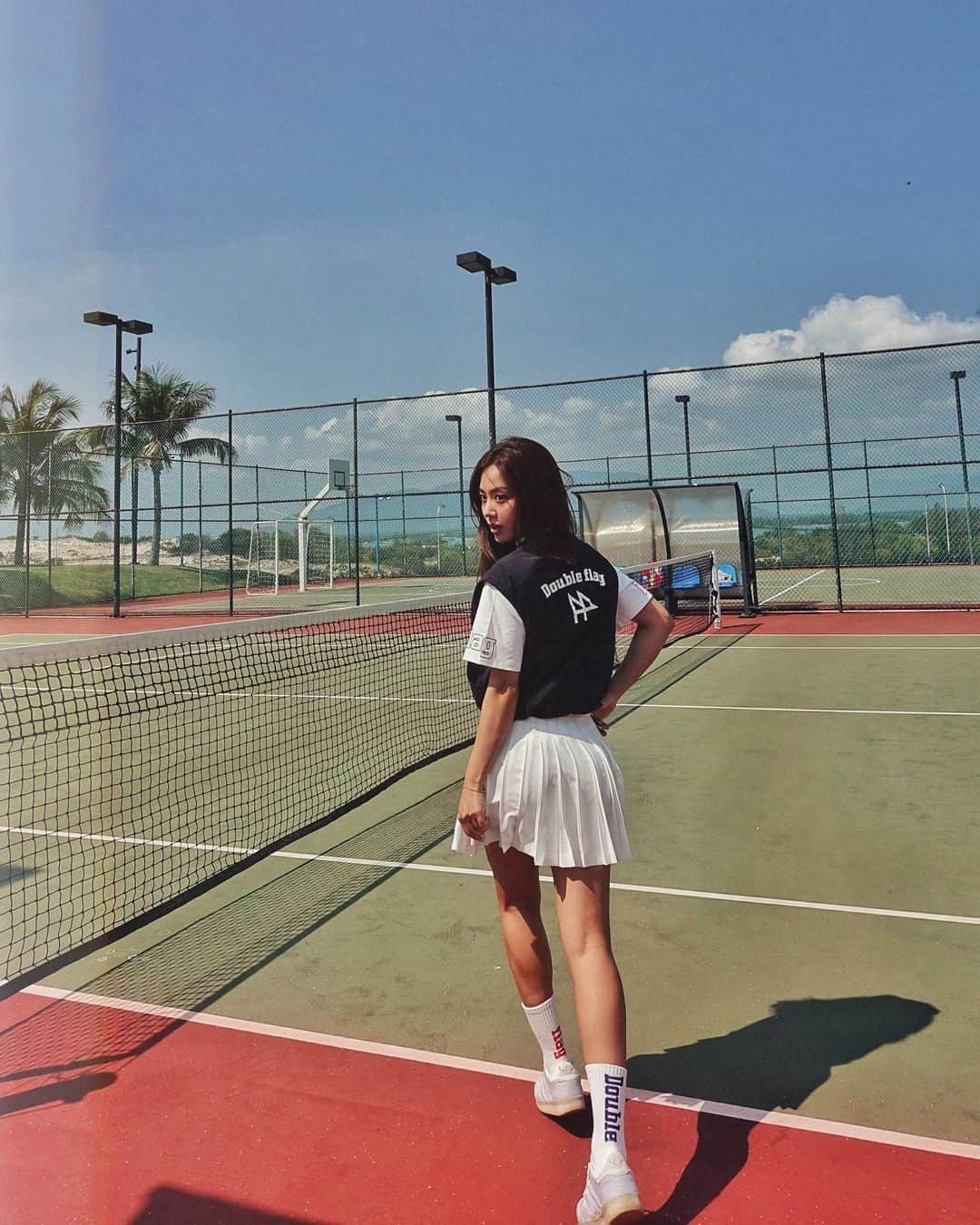 キム・ヒジョンさんのインスタグラム写真 - (キム・ヒジョンInstagram)「오늘은 테니스! Game day☀️ @doubleflag_official  #더블플래그」4月1日 19時50分 - kimheebibi
