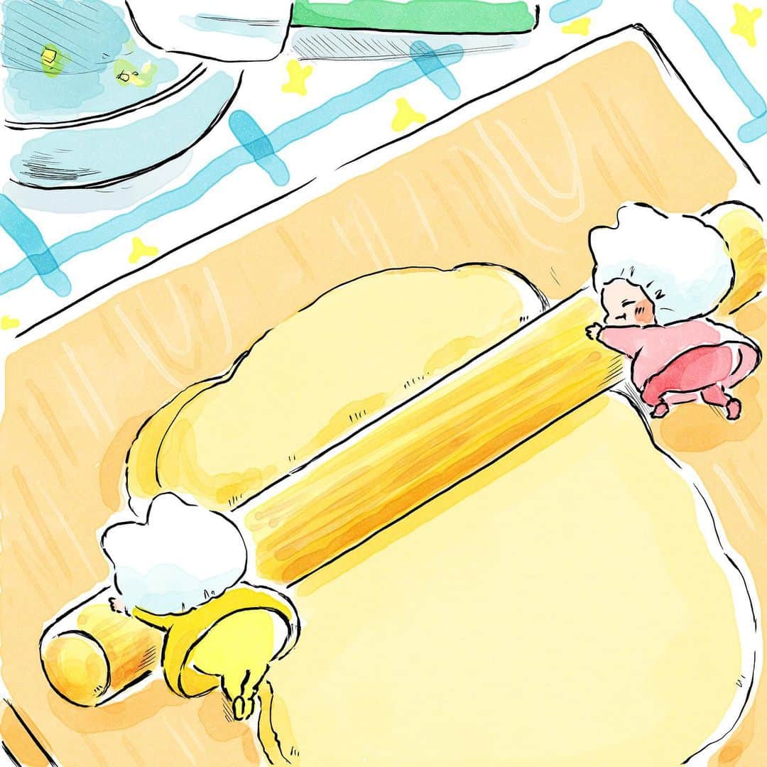 まつざきしおりさんのインスタグラム写真 - (まつざきしおりInstagram)「『こびとこあそび』 クッキーづくり🍪✨  描いてて手作りクッキーが無性に食べたくなりました。 #こびとこあそび #こびとこしごと #創作マンガ #ファンタジー #フィクション #こびと #クッキー #型抜きクッキー #お菓子 #マンガ #漫画 #manga #illustration」4月1日 20時39分 - matsuzakishiori