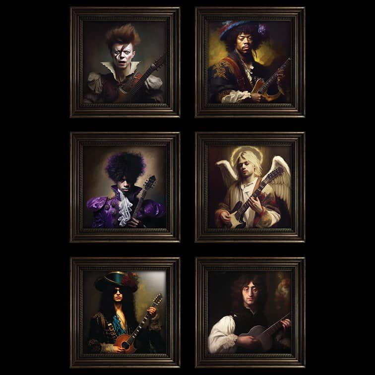 チャンククロージングさんのインスタグラム写真 - (チャンククロージングInstagram)「A young Caravaggio the Renaissance painter from Rome loved going to music gigs, during this time in the late 1500’s he decided to paint these musicians, here you see some of his work. 🎸  The Legends Tee is out now.   #chunkclothing #wearechunk #graphicteestyle #musiclegends #bowieforever #kurtcobainart #johnlennonedit #princeforever #funnytee」4月1日 21時40分 - chunkclothing