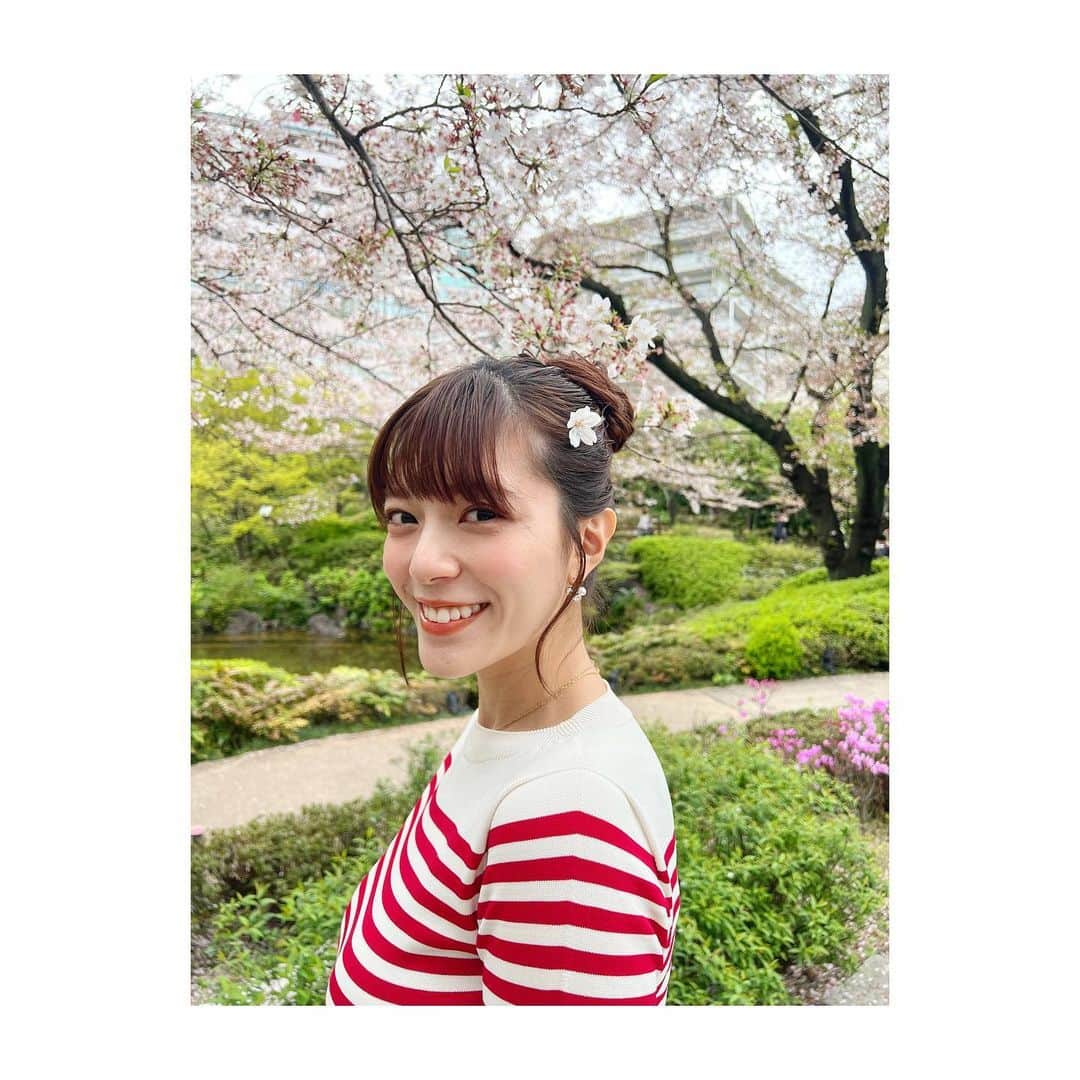 三谷紬さんのインスタグラム写真 - (三谷紬Instagram)「* 今日から新年度🌸 また新たな1年が始まります‼︎ 入学・入社を迎えたみなさまおめでとうございます😌 私はあっという間に社会人7年目。 小学校を卒業する年になってしまいました… これからも初心を忘れずに精進して参ります。 4月からも今まで通り （月）倍速ニュース （金）新日ちゃんぴおん！ （土）ラブ‼︎Ｊリーグ （土）まだアプデしてないの？ （YouTube）美味しい競馬 を 担当させていただきます。 そして、4月から 毎週木曜日放送の『EXITのモータースポーツ応援宣言』の ナレーションとリポーターも新たに担当します。 モータースポーツ知らないことばかりですが 勉強して楽しくお伝えしていければと思っています！🏎 改めて今年度もよろしくお願い致します‼︎ . 写真は仲良しスタイリストさんと❤︎ 散る前に毛利庭園の桜を見に🌸 お花の形そのまま散ってしまった桜を見つけて 頭につけてキャッキャしました笑 * #新年度#2023#年度#7年目#初心#忘れずに#春#出会い#別れ#季節#桜#さくら#cherryblossom#毛利庭園#スタイリスト#仲良し#テレビ朝日#アナウンサー#三谷紬」4月1日 22時06分 - mitani_tsumugi