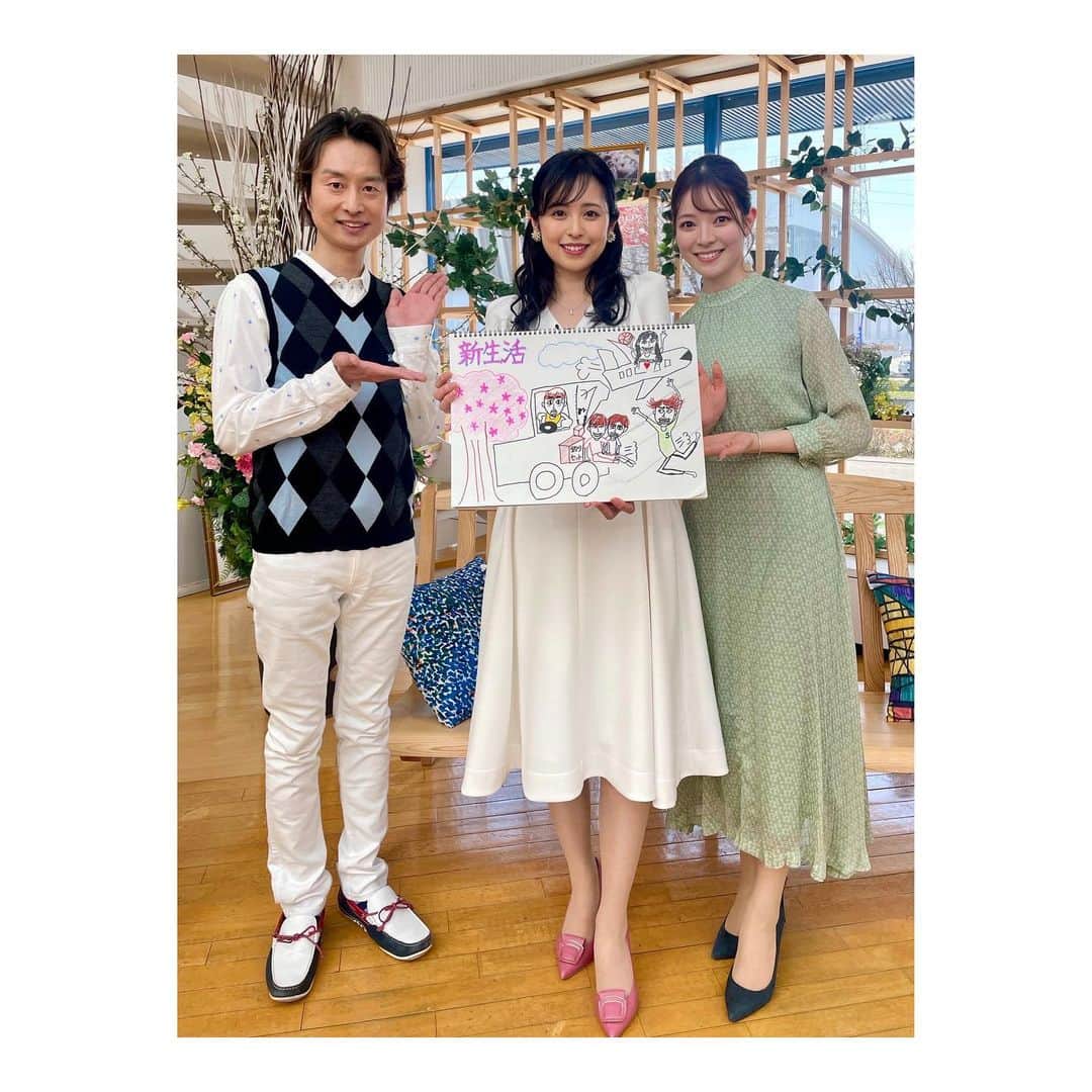 のインスタグラム：「🌸 今日のサタファン ゲストは久慈暁子さんでした🤍  今、ニューヨークからの一時帰国中ということで…🗽 最初ゲストに決まった時は エイプリルフールだからウソなのかな？と思っていたら、本当でした🤣✨ ご一緒できて、ほんっとうに嬉しかったです🌸  そして！千田さん！ 新年度からよろしくお願いします⚾️  #生放送中メモすることたくさん😂 #久慈暁子 さん#サタデーファンキーズ#サタファン#エイプリルフール#いわて#めんこいテレビ#千田剛裕#三宅絹紗」