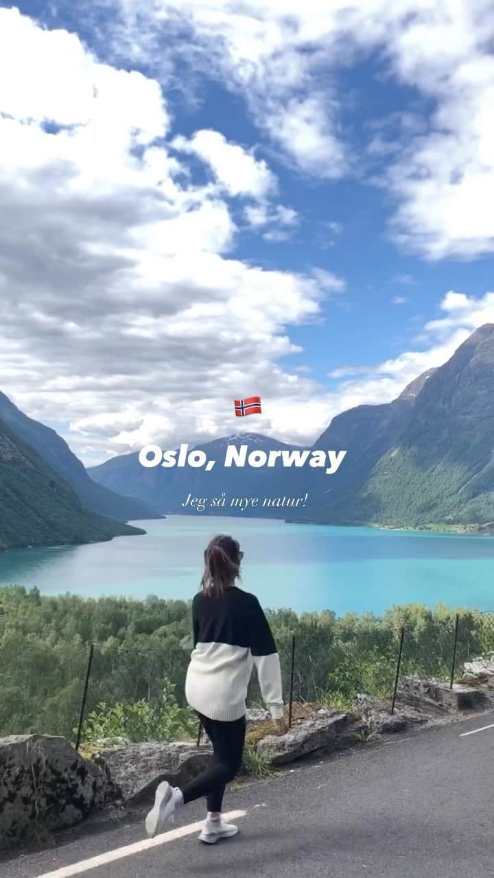 のインスタグラム：「ノルウェーのオスロ🇳🇴✨ 視界に入りきらない絶景に何度も息を呑んだ。」