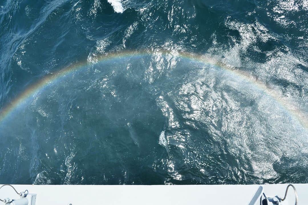 海上自衛隊さんのインスタグラム写真 - (海上自衛隊Instagram)「海に浮かぶ虹 こちらは錨⚓を洗う時に現れました！  #虹 #レインボー #海 #すずつき」4月2日 9時00分 - jmsdf_pr
