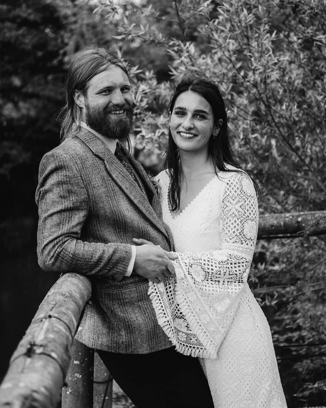 ミナのインスタグラム：「We take pride in being a sustainable and ethical bridal wear brand.  When you choose Indiebride London, you work closely with the person who makes your gown. Each gown is handcrafted in our London studio from the first cut to the last finishings. We also make the alterations ourselves if any is needed. We take pride in the quality of our gowns and love that they all have a story behind them.   Beautiful Rosie wearing our Wylie dress 🤍  Photographer: @threeflowersphoto Venue: @browningbros Hair: @hollyjameshairstudio」