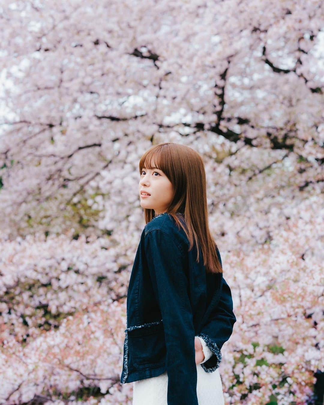 横島ふうかのインスタグラム：「4月になりましたね｡❀  新しい生活が始まった方も多いのではないでしょうか。 お姉ちゃんも明日が初出社と言っていました!!  ワクワクや不安、色々なキモチになる春ですが、体調にきをつけて過ごせますように♡  この写真は　かたこと「主人公」のMVの時にお世話になった鈴木新吾監督に撮っていただきました。📷´-」