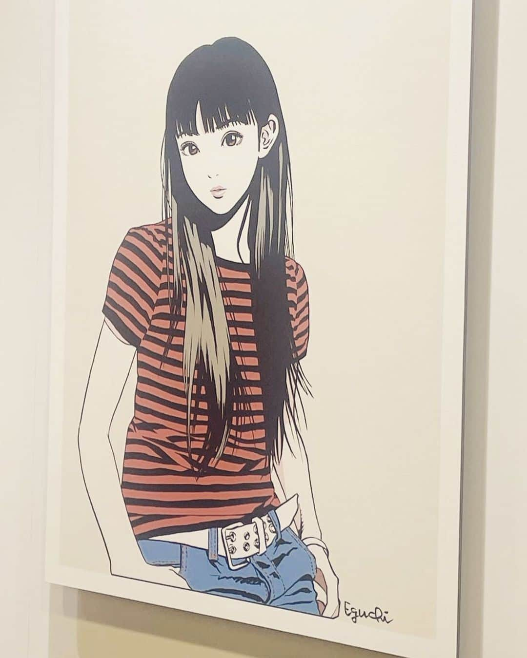 森本レオ子のインスタグラム：「こういう彼女になりたかったけどさすがにもう諦めた。  #東京彼女展  #江口寿史」