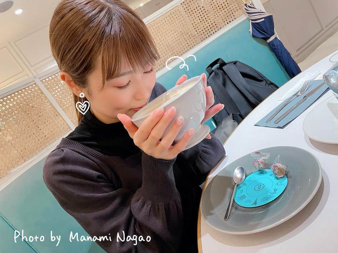 渕上舞のインスタグラム：「おっきなカフェラテボウル☕️🥣  #rituel #新宿カフェ  #渕上舞」