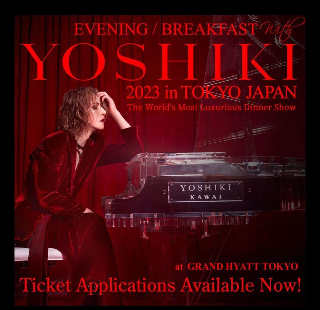 YOSHIKIさんのインスタグラム写真 - (YOSHIKIInstagram)「X  Yoshiki  #EveningWithYOSHIKI #BREAKFASTwithYOSHIKI 2023 coming this summer #yoshiki #xjapan #thelastrockstars #xy  先行抽選受付開始！  YOSHIKI DINNER SHOW 2023 Ticket lottery for international fans starts TODAY!  海外在住者/For International Fans https://l-tike.com/st1/yoshiki-overseas  TeamYoshiki https://teamyoshiki.socialtoaster.com/  ローチケ/Lawson Ticket https://l-tike.com/yoshiki  詳細/Info https://jp.yoshiki.net/info/3277/」4月2日 17時27分 - yoshikiofficial