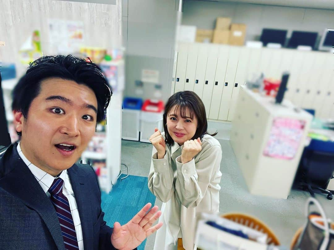 藤井弘輝(ふじいこうき) のインスタグラム：「宮澤さんありがとうございました！ #プライムオンラインtoday  #2年半 #OA後のアナ室までの帰り道 #楽しかったなあ #そしてめでたい」