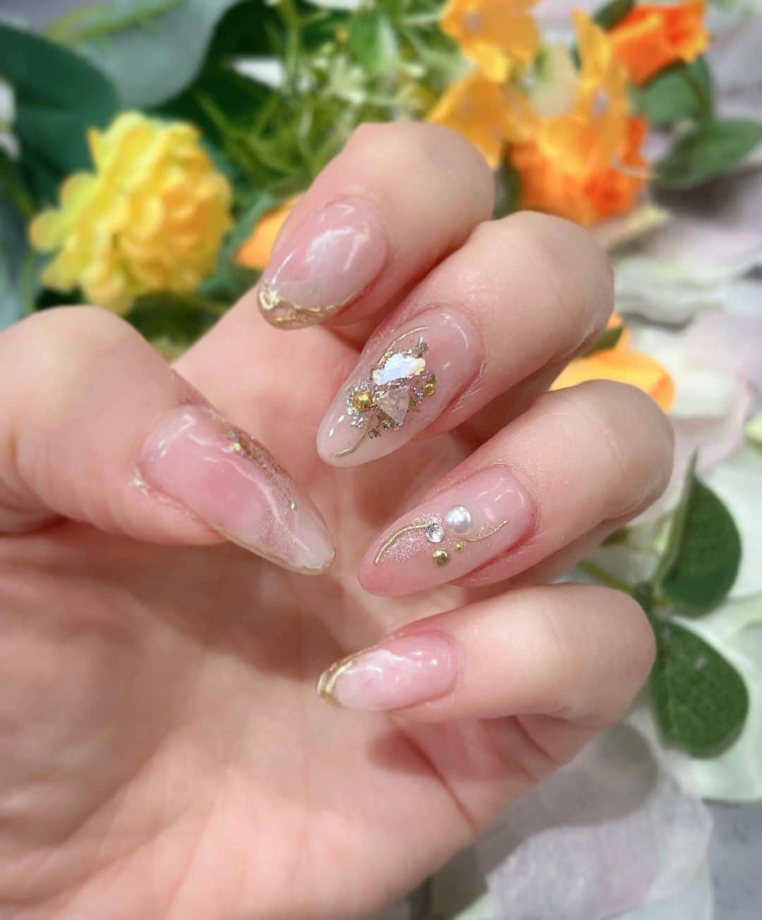 のインスタグラム：「#春ネイル 💅✨ #ネイル #ネイルデザイン  #ネイルアート  #ネイルサロン  #ネイルケア #ネイル好き #ネイル好きな人と繋がりたい  #nail #nailart  #nailstagram  #nails  #naildesign  #nailsofinstagram  #naildesigns  #nailsnailsnails  #可愛い」