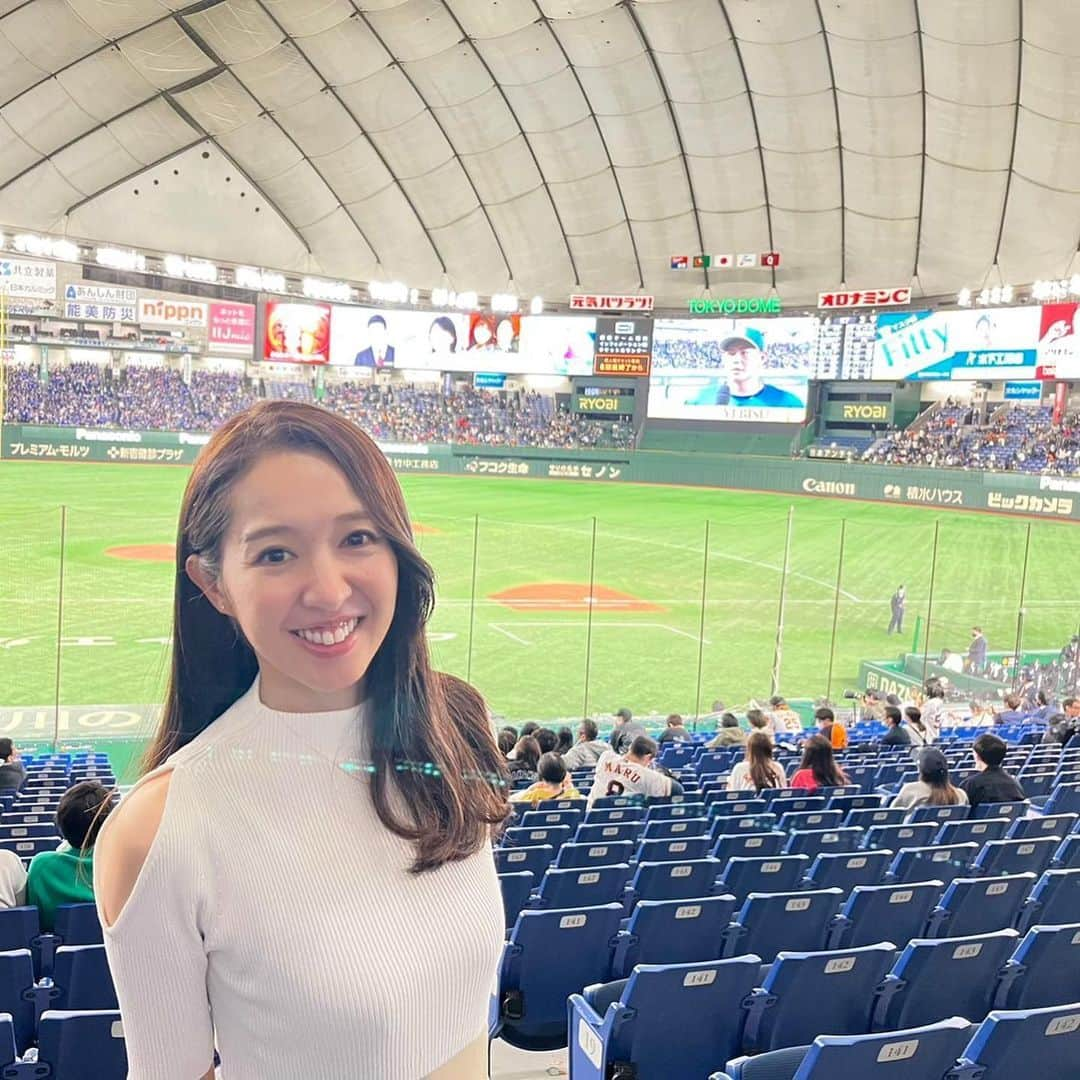 阿部智帆のインスタグラム：「🧡  声出し応援は やはり最高でした🥹🙌  #プロ野球開幕 #giants」