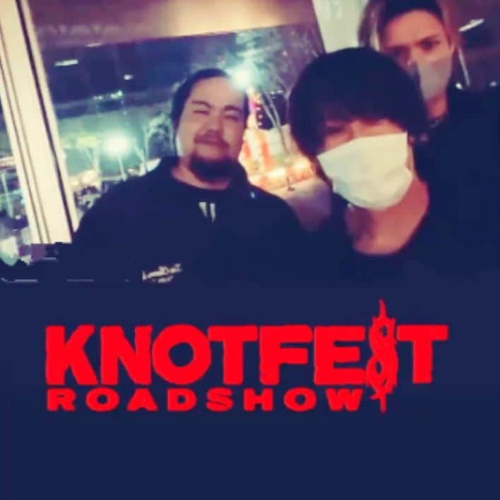 タクマ（コロナナモレモモ）さんのインスタグラム写真 - (タクマ（コロナナモレモモ）Instagram)「KNOTFEST2023　メンズ組で見に行った。Slipknotは、、実在した〜。コリィが日本語でMCしてたー。お辞儀したり、絶対いい人だよね〜。 格好良かった。。。本当に。。  あ、帰りは3人でドライブして帰ったお。(･ิω･ิ)」4月3日 2時04分 - tatatatatatatat_mth2