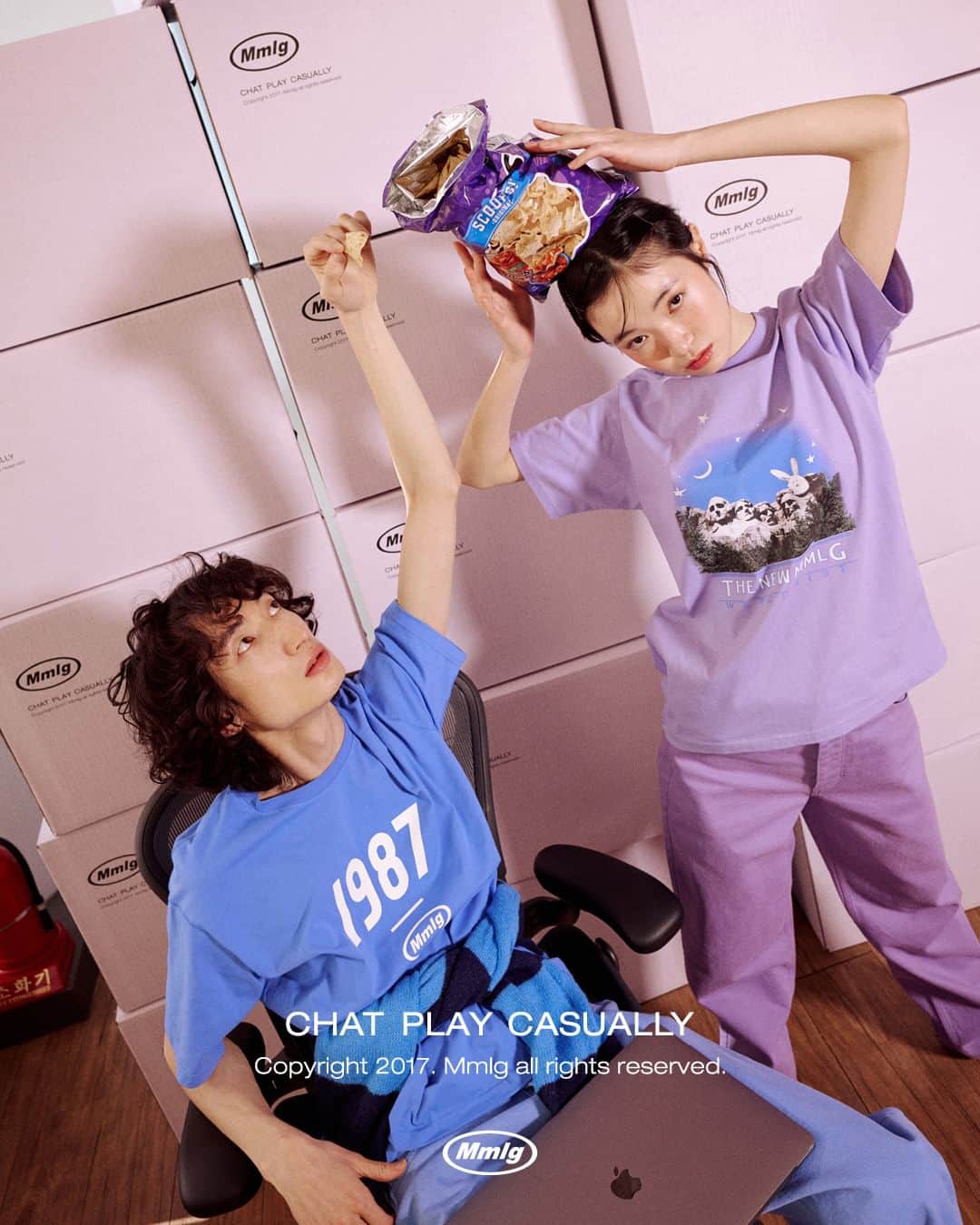 のインスタグラム：「🖨  Mmlg의 23 SUMMER 컬렉션, <We were here in work>의 다섯 번째 딜리버리가 출시되었습니다.  🌎 Online Store • 87mm.co.kr  🏠 Offline Store • Mmlg 롯데월드몰 잠실점 • Mmlg 현대 목동점 • Mmlg 신세계 대전점 • Mmlg 신세계 대구점 • Mmlg 신세계 센텀시티점」