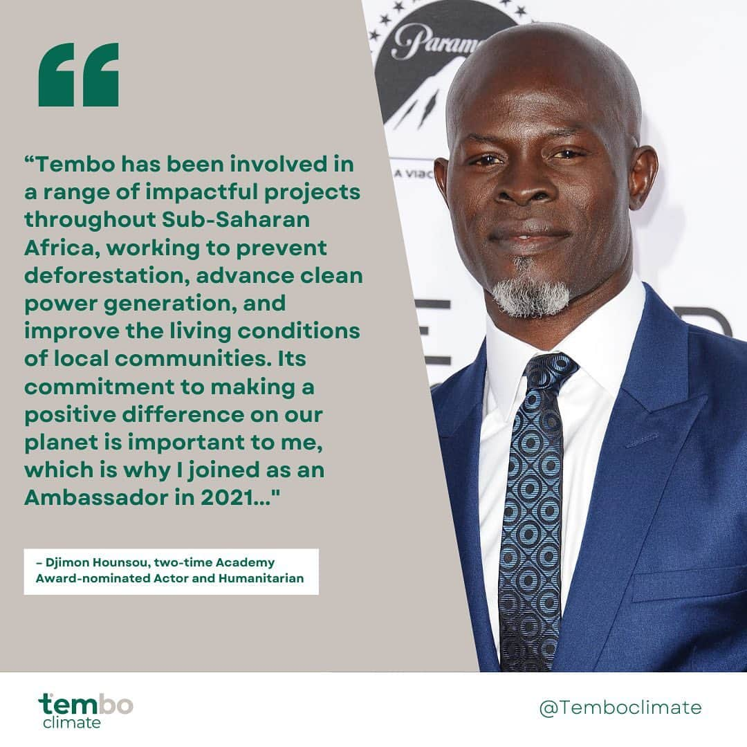 ジャイモン・フンスーのインスタグラム：「“... I believe we have an inherent obligation to make amends for the damage we’ve caused to the environment, and supporting the work of Tembo is a significant step towards fulfilling that goal. Join us in our mission to preserve nature while improving lives.” – Djimon Hounsou.    Let's work together to create a sustainable future for generations to come. #climateaction #TemboClimate #sustainability」