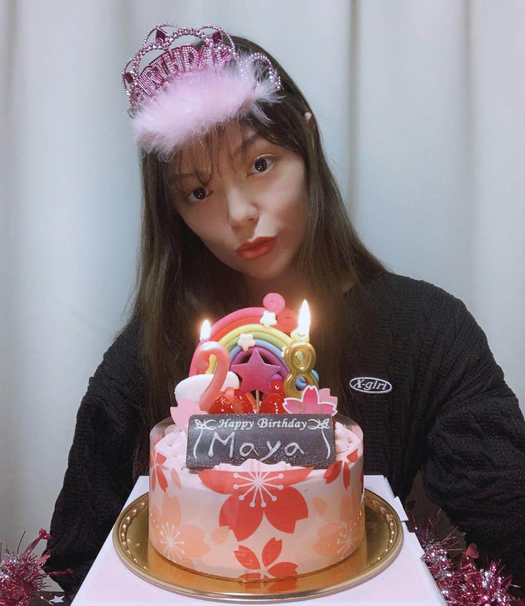 maya kibbel キベルまやさんのインスタグラム写真 - (maya kibbel キベルまやInstagram)「April 3rd, 2023. 28 years old.  Filled with so much gratitude, love… and plenty of food. 🤍」4月3日 23時05分 - mayakibbel