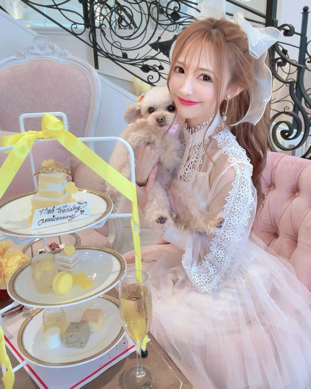 寿リリカさんのインスタグラム写真 - (寿リリカInstagram)「♡ らぶちゃんもいっしょにアフティうれしい🐾🐶🫶💗💗💗💗 赤ちゃんらぶちゃん👶🍼💞🐶ﾊﾞﾌﾞｩ ♡ #チワプー #ちわぷー #アフタヌーンティー #ヌン活 #推し活 #アフタヌーンティー名古屋 #推し活名古屋 #星ヶ丘アートグレイスクラブ #名古屋 #星ヶ丘 #afternoontea #nagoya」4月3日 15時12分 - ririkakotobuki