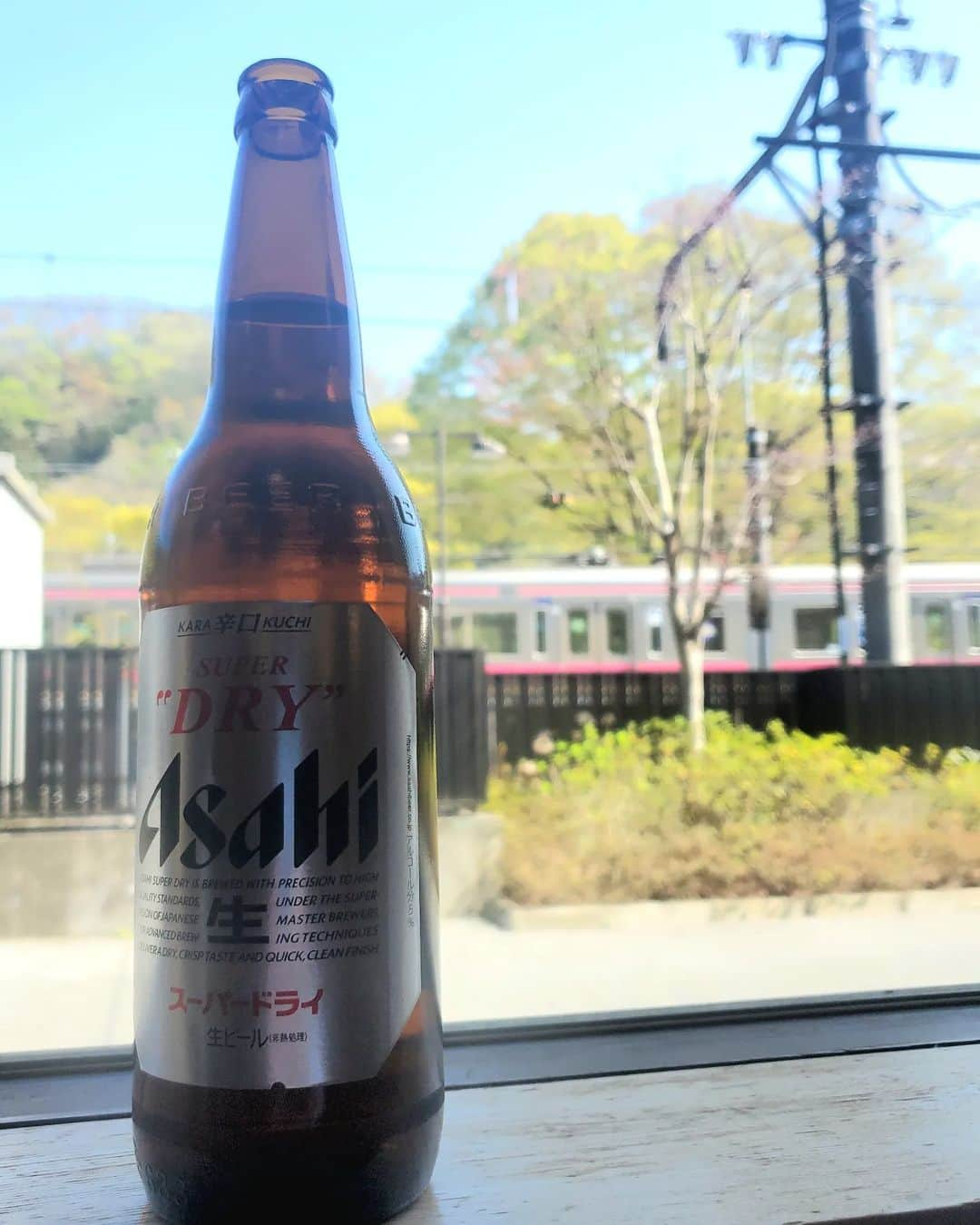 加藤ツバキさんのインスタグラム写真 - (加藤ツバキInstagram)「おつかれやま🍻🌍️⛰️ ここから京王線を眺めつつ呑むのがいいんです  #京王高尾山温泉極楽湯 #花見登山  #〆の633はちょっと欲張りすぎた #おなかいっぱい」4月3日 16時49分 - katotsuba_desu