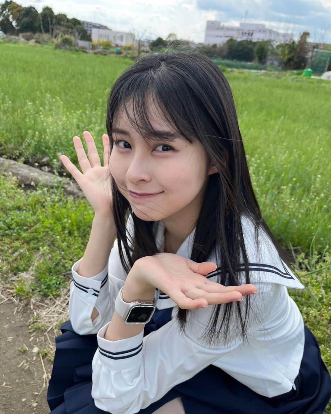村山千夏さんのインスタグラム写真 - (村山千夏Instagram)「こんばんは。  高校3年かあ…。 新鮮な気持ちで挑戦し続けます！  3rd year high school... I will continue to challenge with a fresh feeling！  #女子高校生#jk#jk3 #ljk#05#05line#17歳#田舎#japangirl #foryoupage #fyp」4月3日 17時34分 - chinatsu___mura