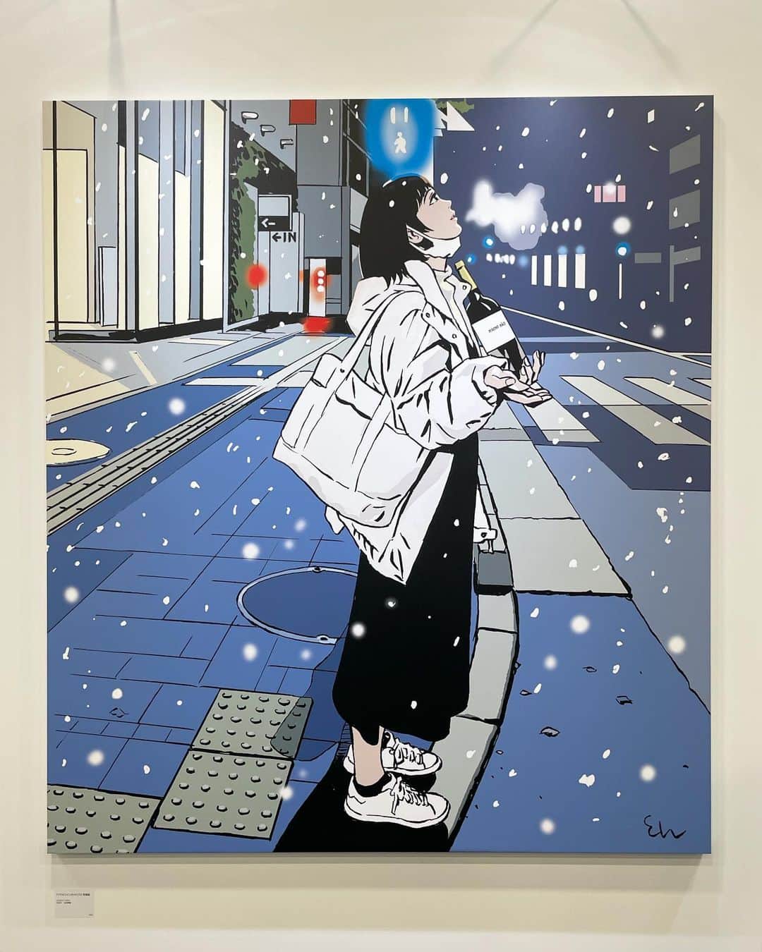 野地優奈さんのインスタグラム写真 - (野地優奈Instagram)「👩🏻‍🦰🎨 　  江口寿史さんが描く女の子は 魅力たっぷりで本当にかわいい…👱🏻‍♀️💙 　 観に行けてよかった〜🎶 　 JAZZの生演奏も聴けたし☕️🎼  大充実🌷」4月3日 18時15分 - yediyounai310