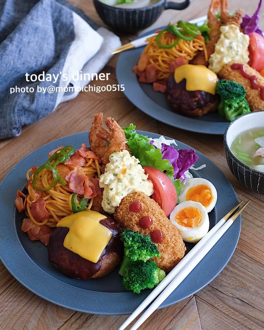YASUKO TAKESUEのインスタグラム：「. こんばんは🥰💕. 今日の晩ごはん… .  #大人お子様ランチ風プレート . .  #晩ごはん#晩御飯#晩ご飯#夜ごはん#よるごはん#夕食#おうちご飯#うちご飯#おうちご飯lover#おうちご飯記録#食卓#手料理#手作りご飯#料理写真#器好き#器集め#献立#家庭料理#food#foodpic#foodstagram#foodphotography#followme#instagood」